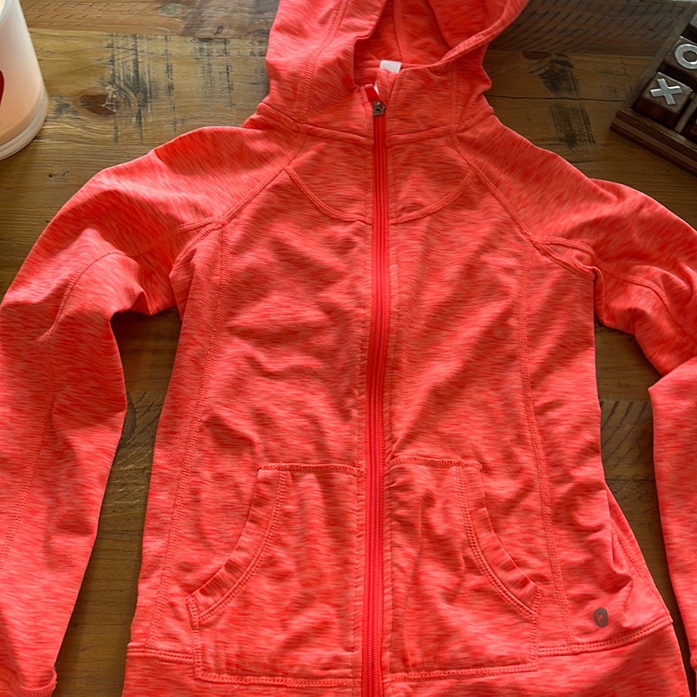 Neon Pink Girls Zip Up